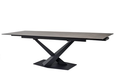 Керамічний стіл Vetro Mebel TML-897 гріджіо латте + чорний